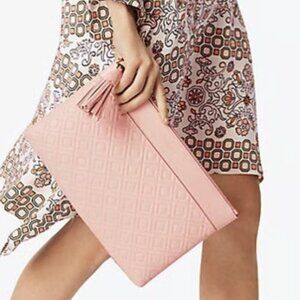 Troy Burch Dleming Blush Pink Clutch Pouch Bag